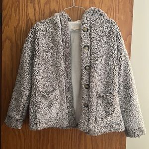 Fuzzy!! Warm Hooded Teddy Jacket